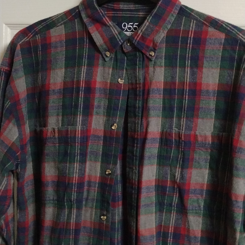 Vintage Plaid 955 Flannel shirt men's size XL